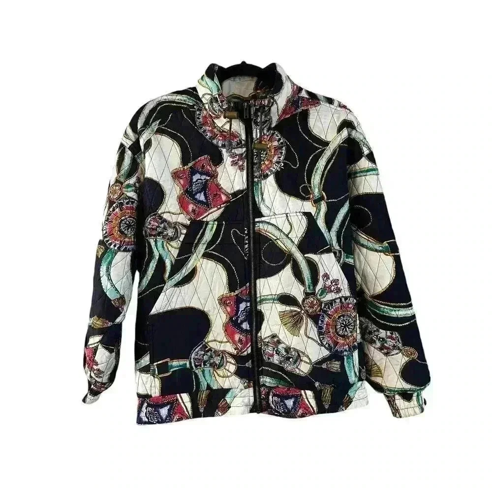 Robert Graham Multicolor Artistic Bomber Jacket